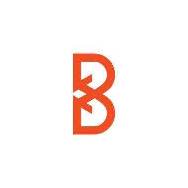 B harfi ilk simge logo tasarımı