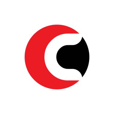 C harfi ilk logo tasarım vektör şablonu