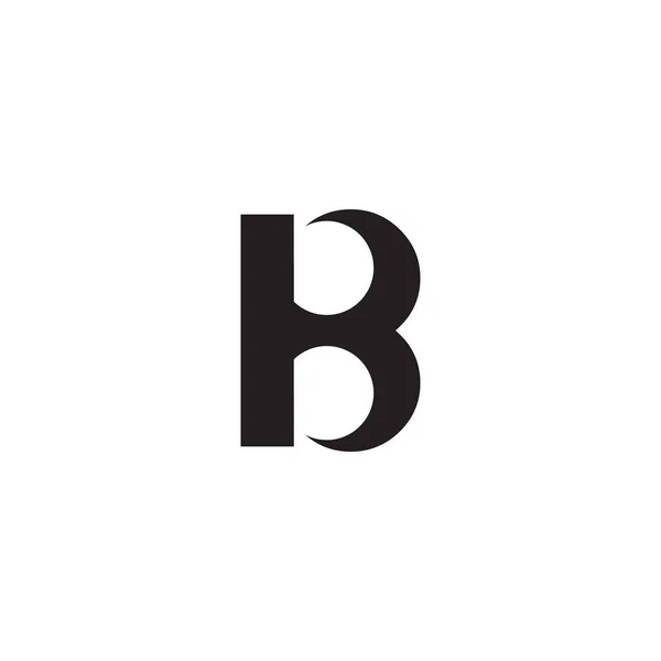 B lettera iniziale icona logo design — Vettoriale Stock