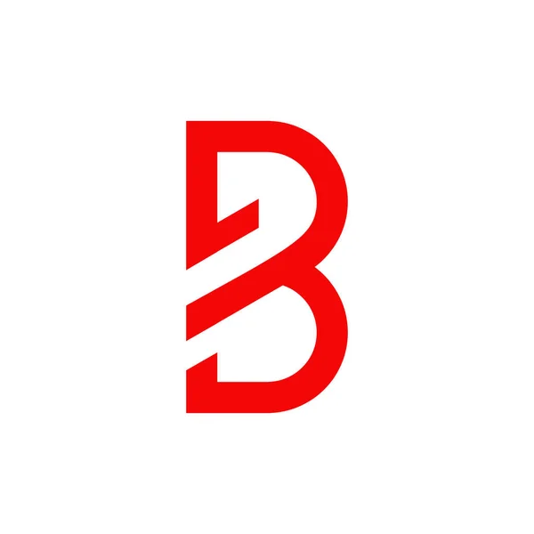 B Lettera Design iniziale del logo — Vettoriale Stock