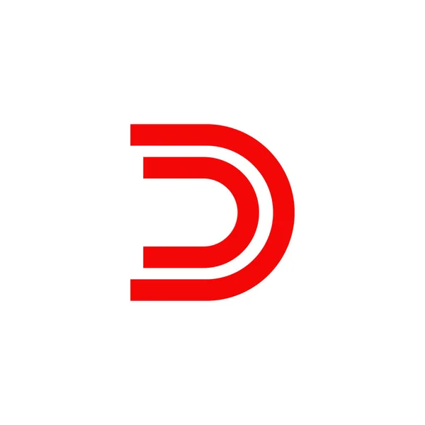 D letter eerste logo ontwerp vector template — Stockvector