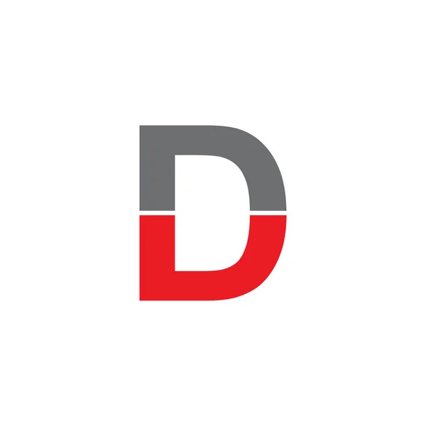 D carta inicial logotipo diseño vector plantilla — Archivo Imágenes Vectoriales