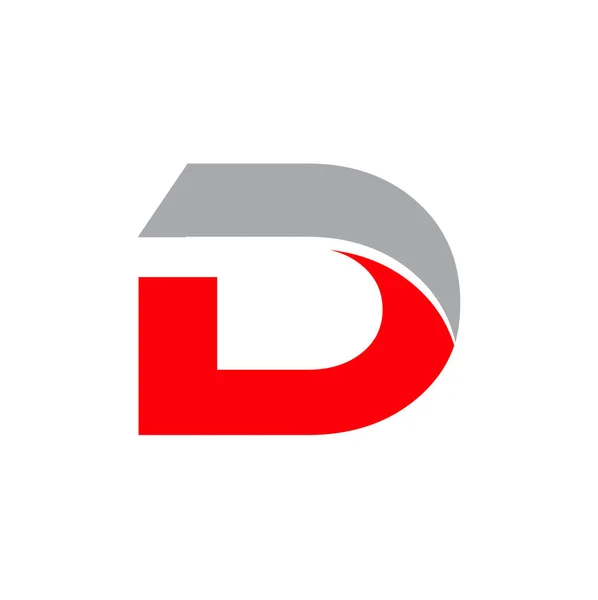D carta inicial logotipo diseño vector plantilla — Vector de stock
