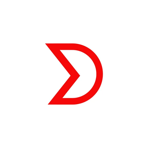 D letter eerste logo ontwerp vector template — Stockvector