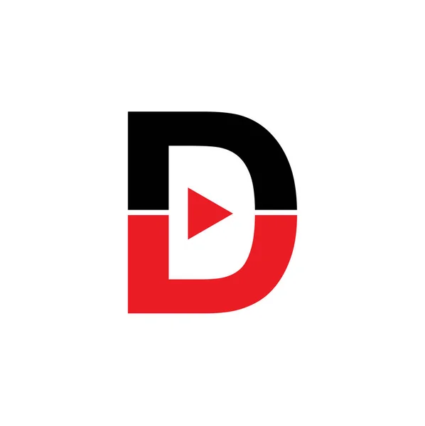 D αρχικό πρότυπο φορέα σχεδιασμού λογότυπου γραμμάτων — Διανυσματικό Αρχείο