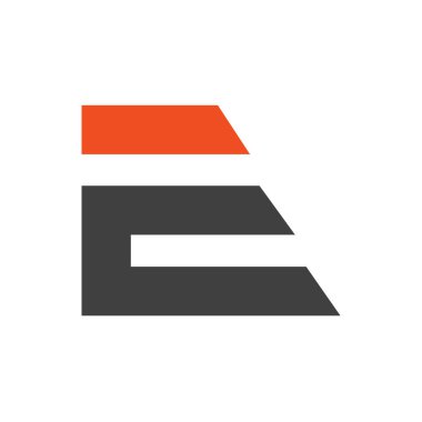 E mektup logo tasarım şablonu