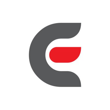 E mektup logo tasarım şablonu