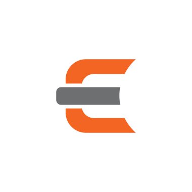 E mektup logo tasarım şablonu