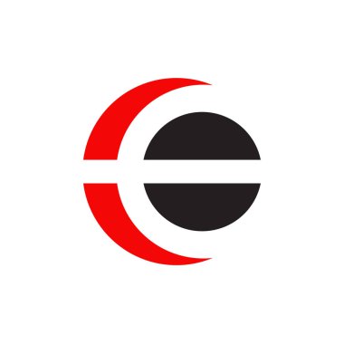 E mektup logo tasarım şablonu