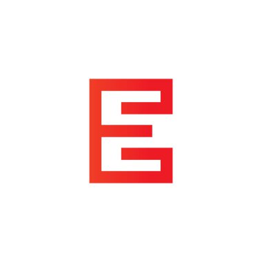 E mektup logo tasarım şablonu