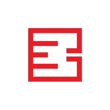 E mektup logo tasarım şablonu