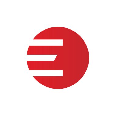 E mektup logo tasarım şablonu