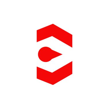 E mektup logo tasarım şablonu