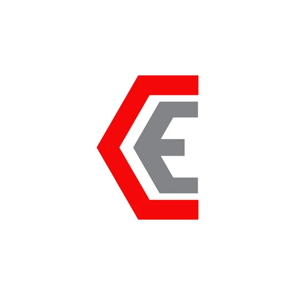 E letter logo design template — Stock Vector