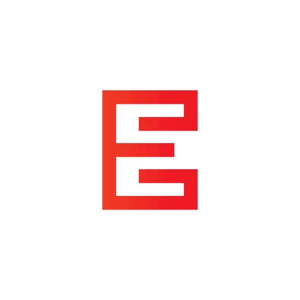 E 文字ロゴ デザイン テンプレート — ストックベクタ
