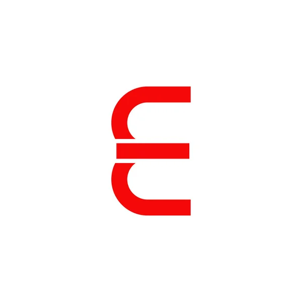 E 文字ロゴ デザイン テンプレート — ストックベクタ