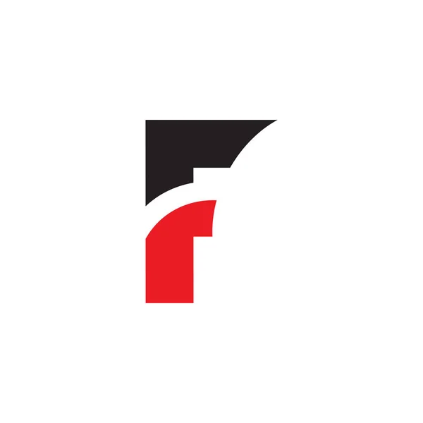 F letra vetor de design logotipo inicial — Vetor de Stock