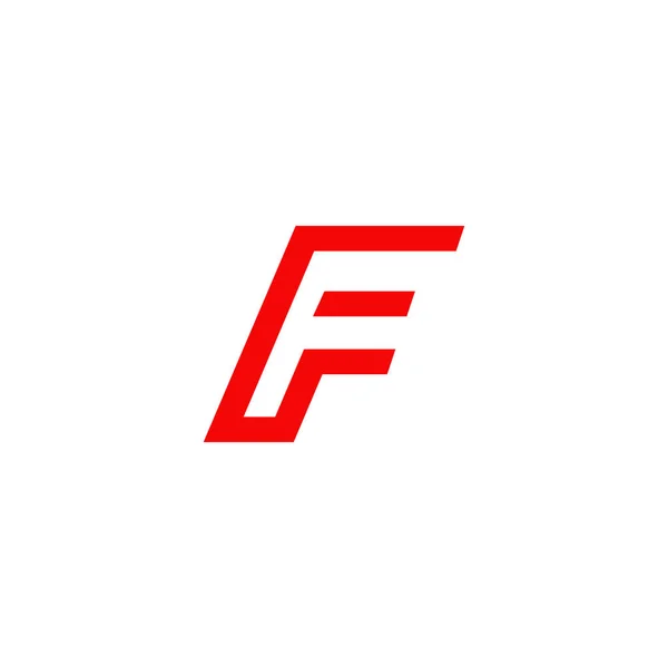 F lettre initiale logo conception vecteur — Image vectorielle