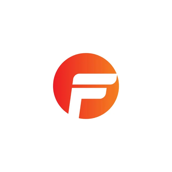 F letra inicial logo diseño vector — Vector de stock