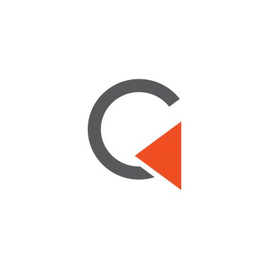 G harfi ilk logo tasarım vektör şablonu