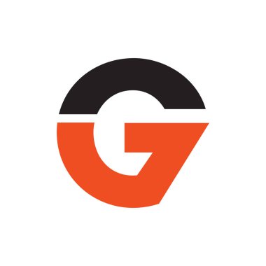 G harfi ilk logo tasarım vektör şablonu