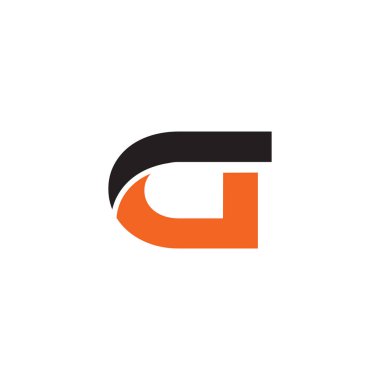 G harfi ilk logo tasarım vektör şablonu