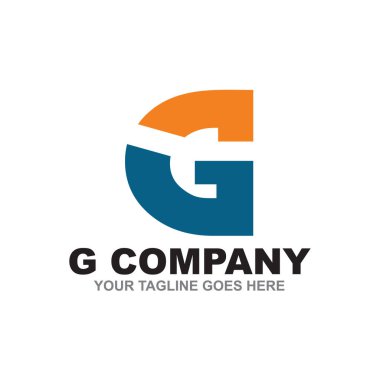 G harfi ilk logo tasarım vektör şablonu