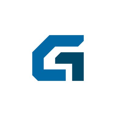 G harfi ilk logo tasarım vektör şablonu