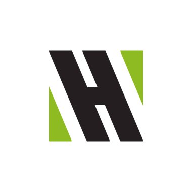 H harfi logo tasarım vektör şablonu