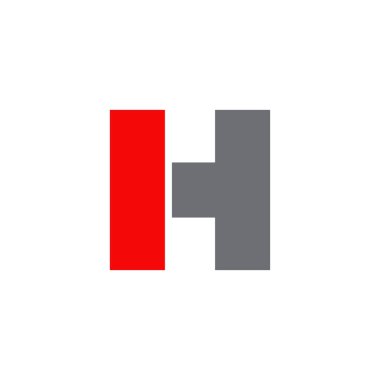 H harfi logo tasarım vektör şablonu