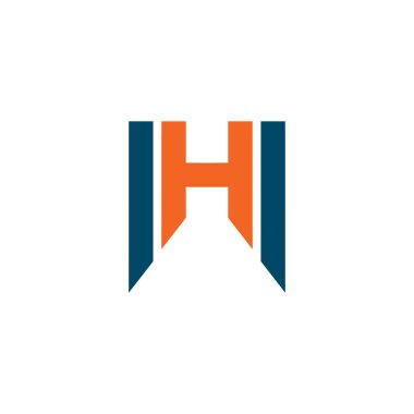 H harfi logo tasarım vektör şablonu