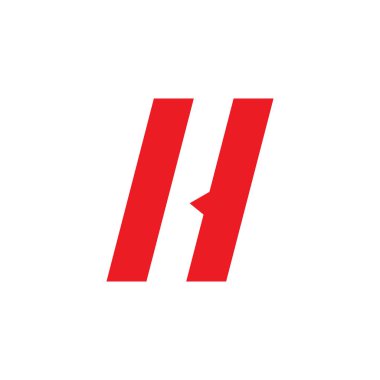 H harfi logo tasarım vektör şablonu
