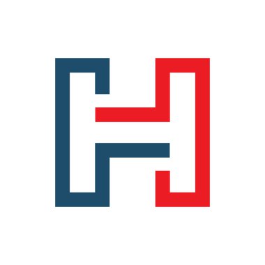 H harfi logo tasarım vektör şablonu