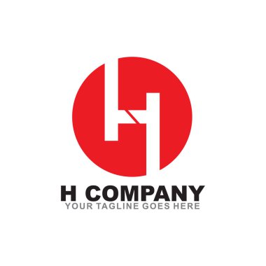 H harfi logo tasarım vektör şablonu
