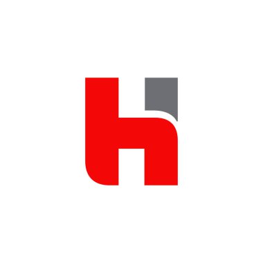H harfi logo tasarım vektör şablonu