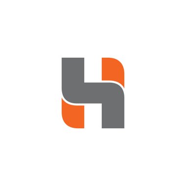 H harfi logo tasarım vektör şablonu