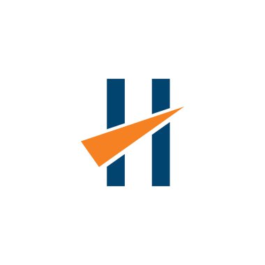 H harfi logo tasarım vektör şablonu