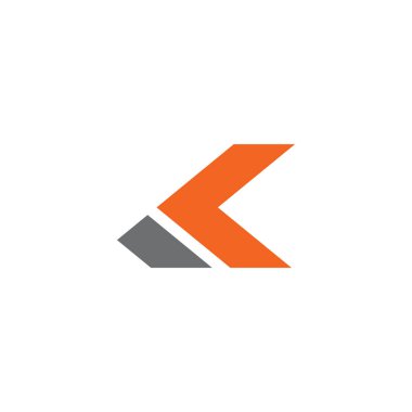K harfi logo tasarım vektör şablonu