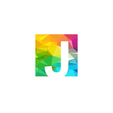 J harfi logo tasarım vektör şablonu