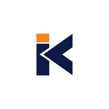 K harfi logo tasarım vektör şablonu