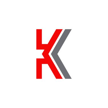 K harfi logo tasarım vektör şablonu