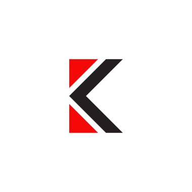 K harfi logo tasarım vektör şablonu