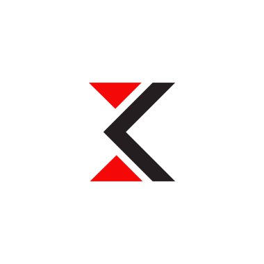 K harfi logo tasarım vektör şablonu