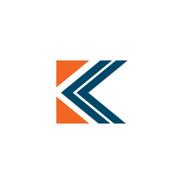 K harfi logo tasarım vektör şablonu