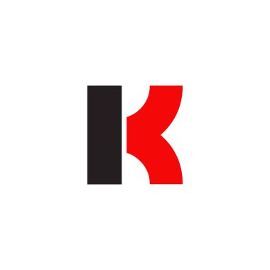 K harfi logo tasarım vektör şablonu