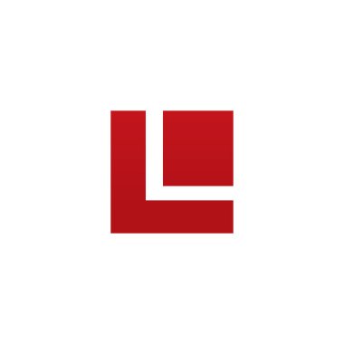 L harfi logo tasarım vektör şablonu