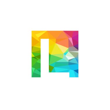 L harfi logo tasarım vektör şablonu