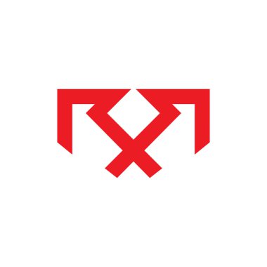 M harfi logo tasarım şablonu