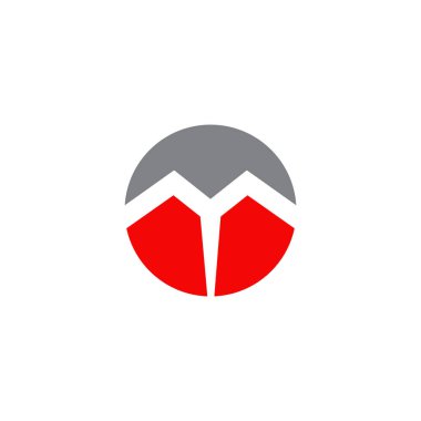 M harfi logo tasarım şablonu