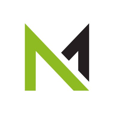 M harfi logo tasarım şablonu